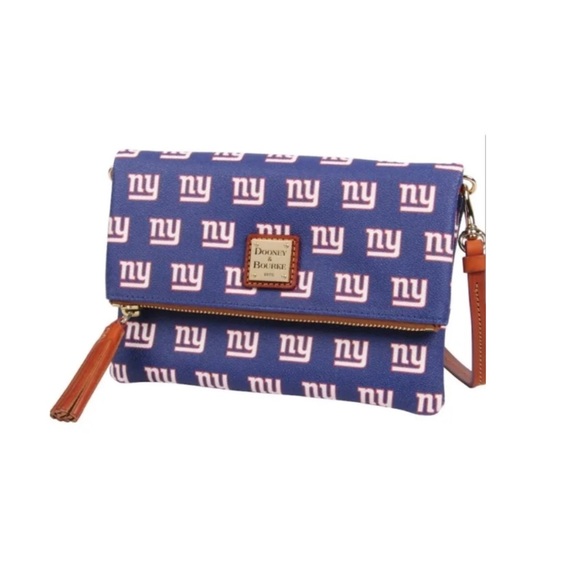 🔵  DOONEY & BOURKE NFL NY Giants Foldover Crossbody Purse NWT - Picture 5 of 7
